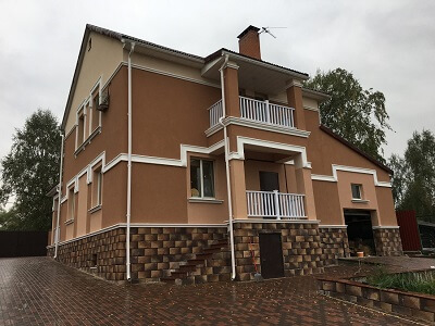 Наружная отделка дома в Островце