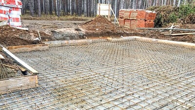 Заливка фундамента под дом в Островце